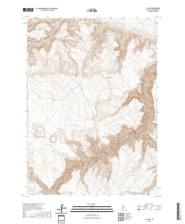 O X Lake topographic map thumbnail