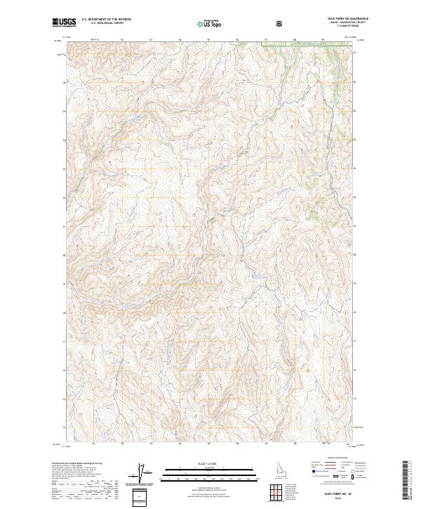 Olds Ferry NE topographic map thumbnail