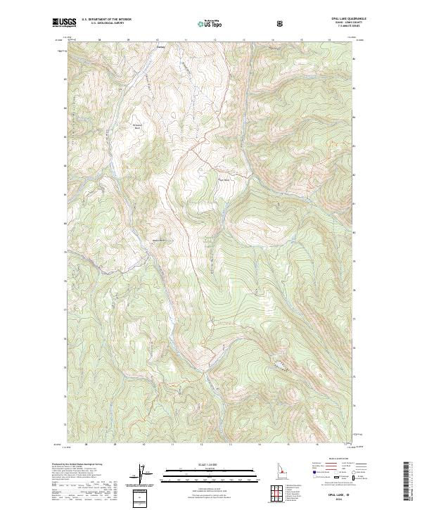 Opal Lake topographic map thumbnail