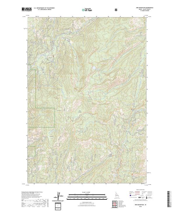 Oro Mountain topographic map thumbnail