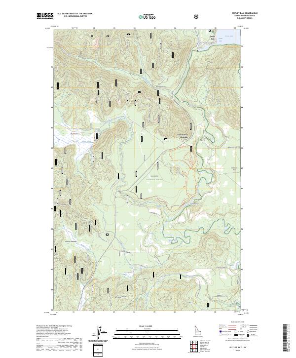 Outlet Bay 2023 topographic map thumbnail