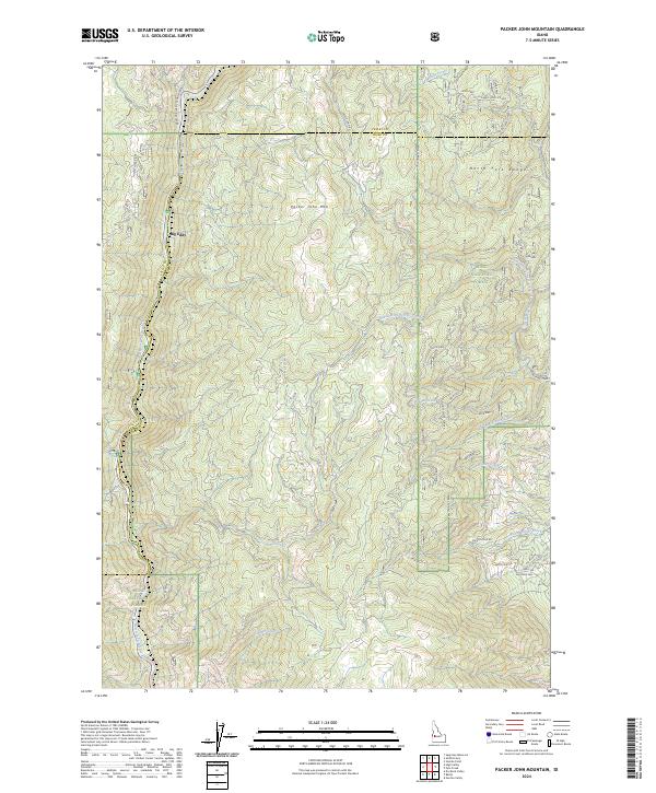 Packer John Mountain topographic map thumbnail
