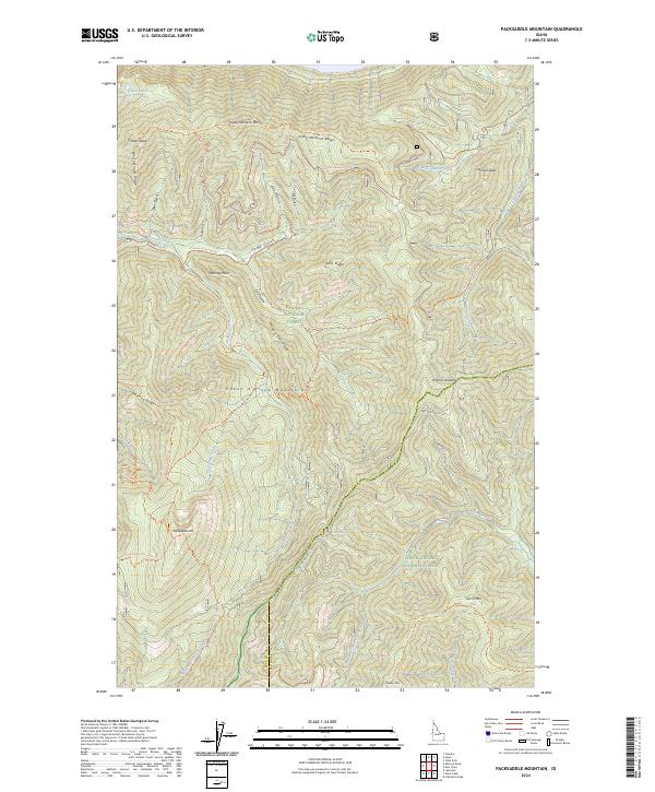Packsaddle Mountain topographic map thumbnail