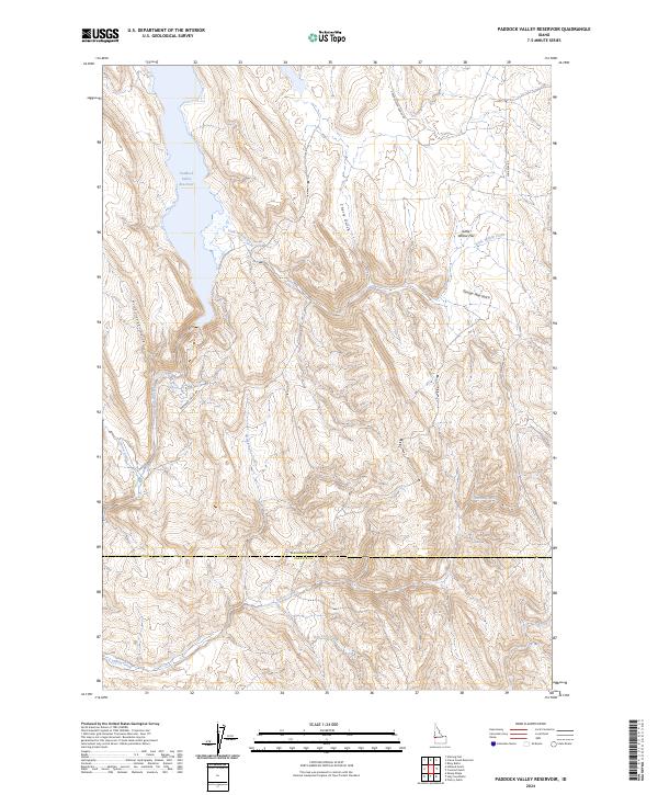 Paddock Valley Reservoir topographic map thumbnail