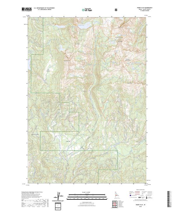 Paddy Flat topographic map thumbnail