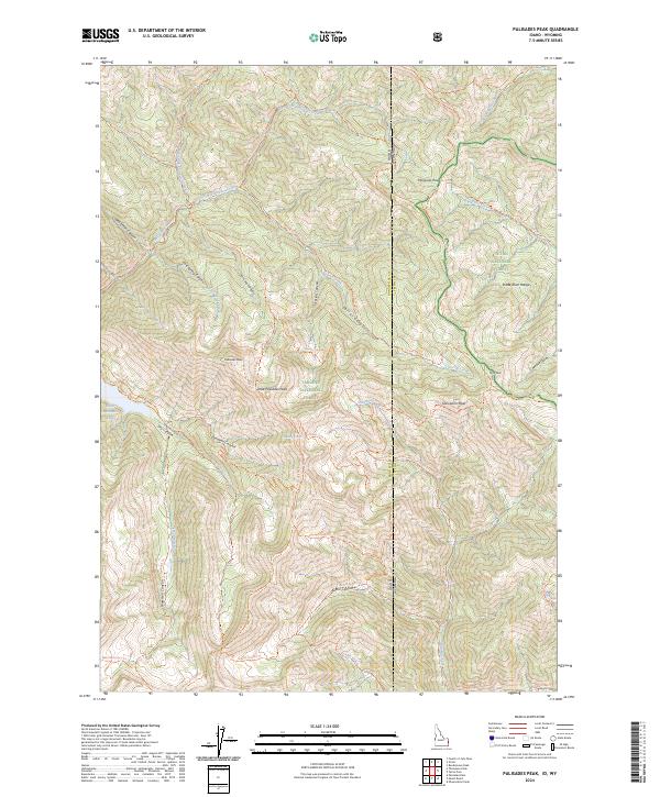 Palisades Peak topographic map thumbnail