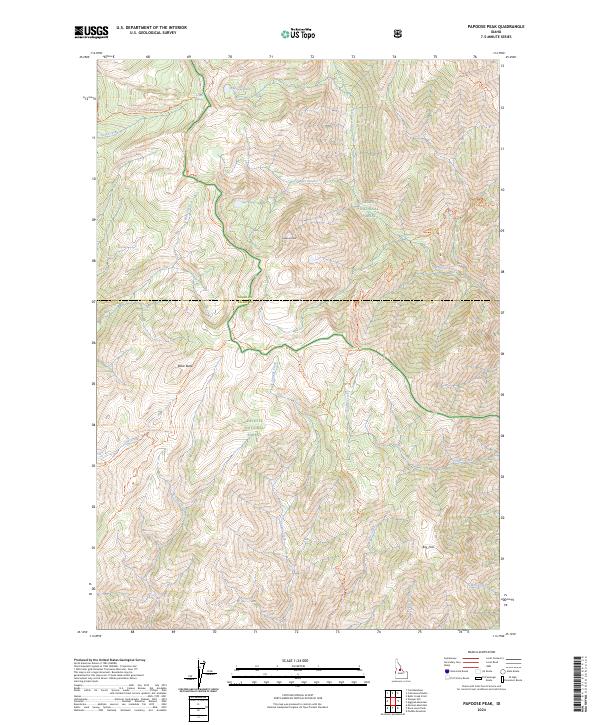 Papoose Peak topographic map thumbnail