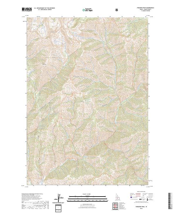 Paradise Peak topographic map thumbnail