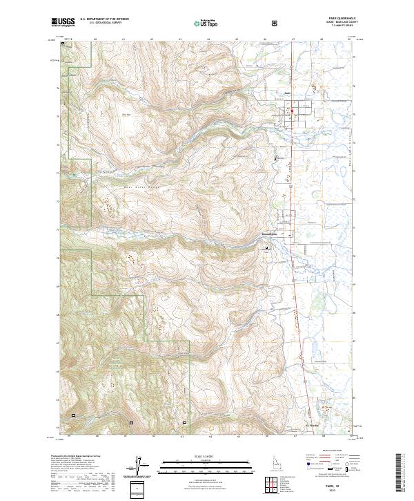 Paris topographic map thumbnail