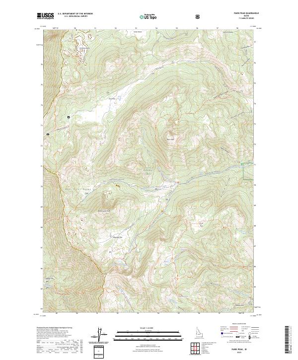 Paris Peak topographic map thumbnail
