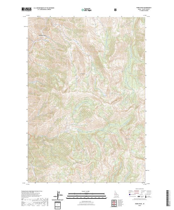 Parks Peak topographic map thumbnail