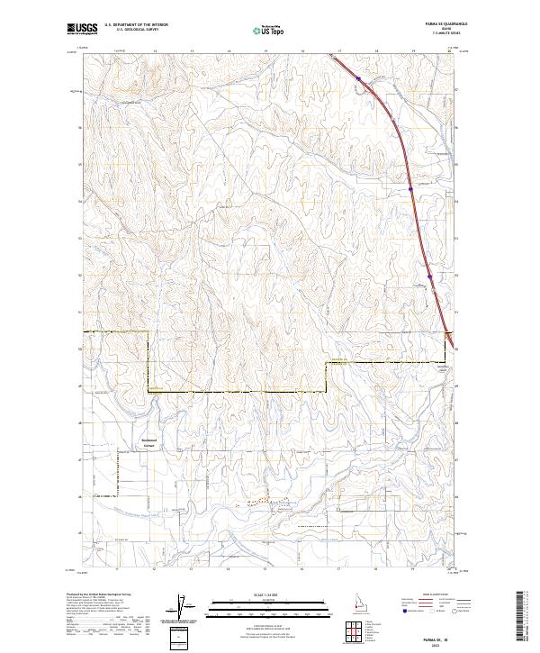 Parma SE 2023 topographic map thumbnail