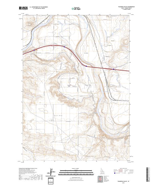 Pasadena Valley topographic map thumbnail