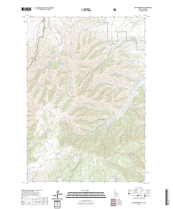 Paul Reservoir topographic map thumbnail