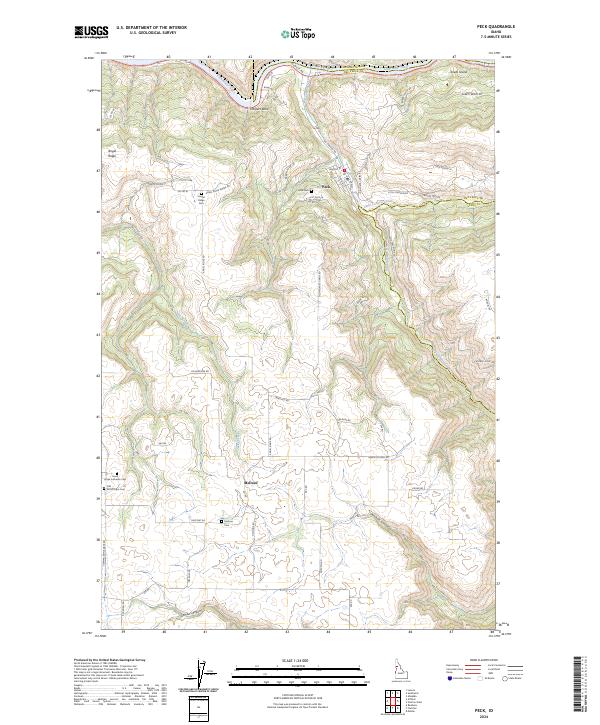 Peck topographic map thumbnail
