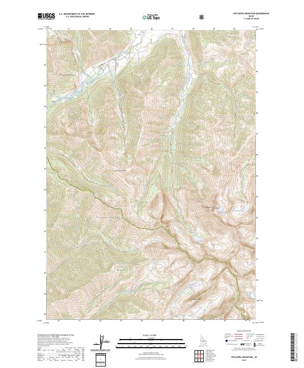 Phi Kappa Mountain topographic map thumbnail