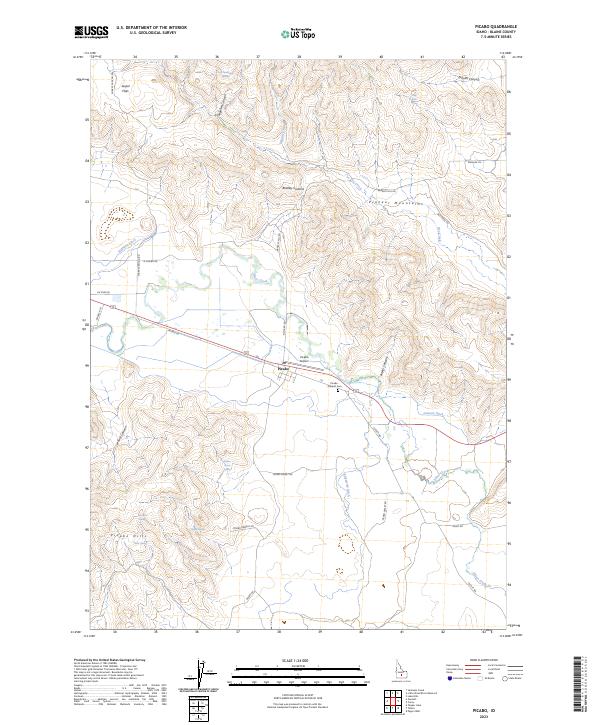 Picabo topographic map thumbnail