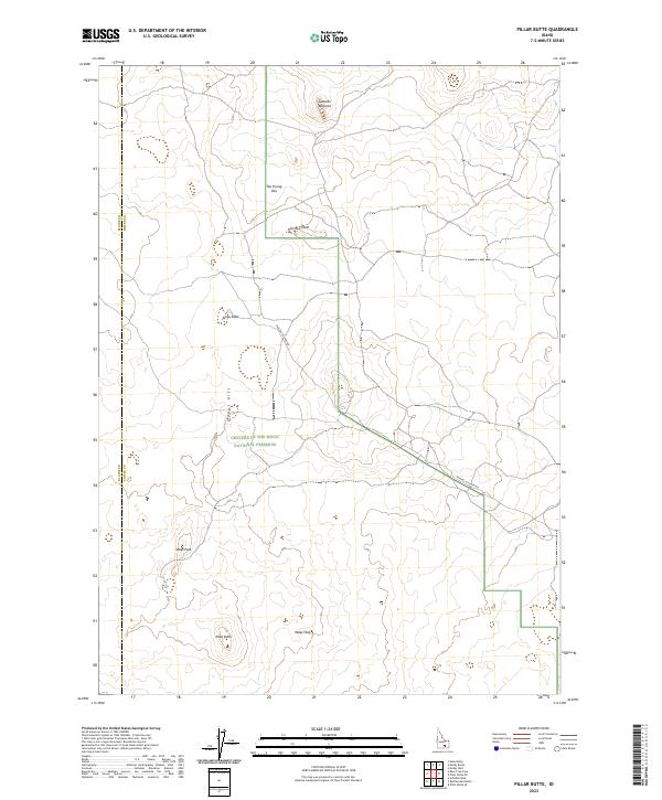 Pillar Butte 2023 topographic map thumbnail