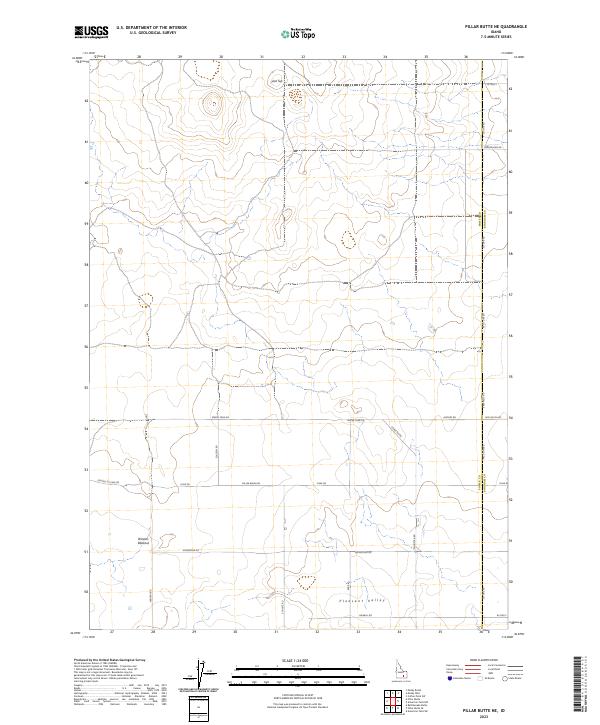Pillar Butte NE topographic map thumbnail