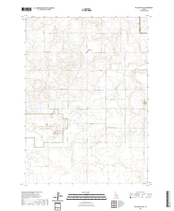Pillar Butte SE topographic map thumbnail