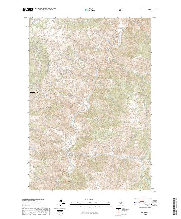 Pilot Peak topographic map thumbnail