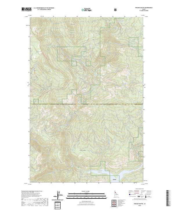 Pinchot Butte topographic map thumbnail