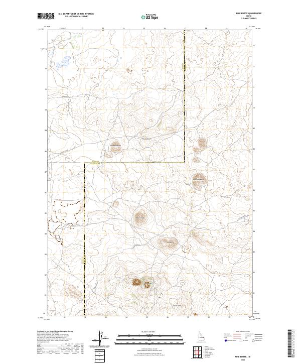 Pine Butte topographic map thumbnail