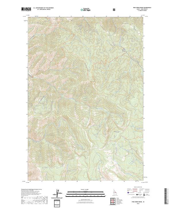 Pine Creek Ridge topographic map thumbnail