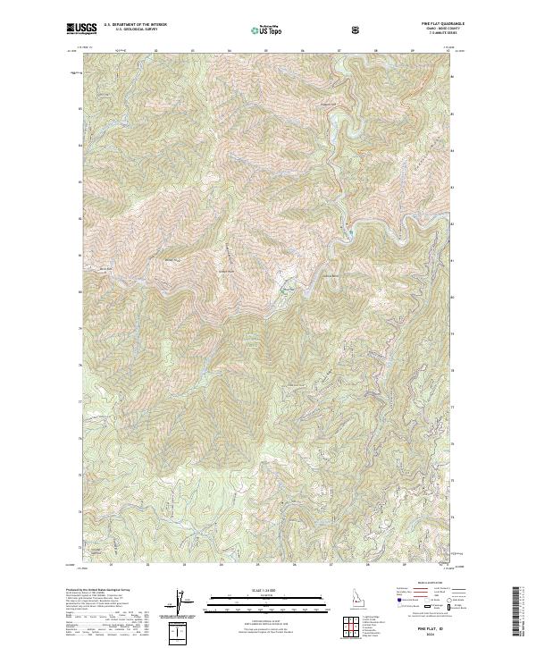 Pine Flat topographic map thumbnail