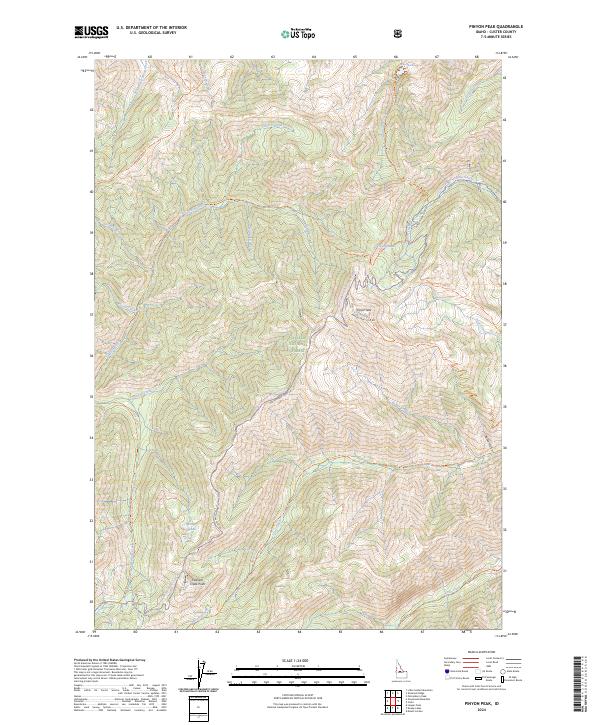 Pinyon Peak topographic map thumbnail