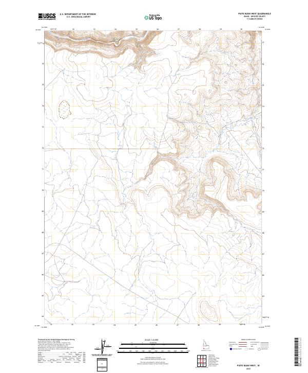 Piute Basin West topographic map thumbnail