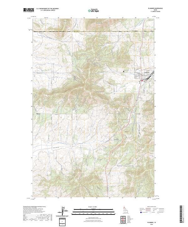 Plummer topographic map thumbnail
