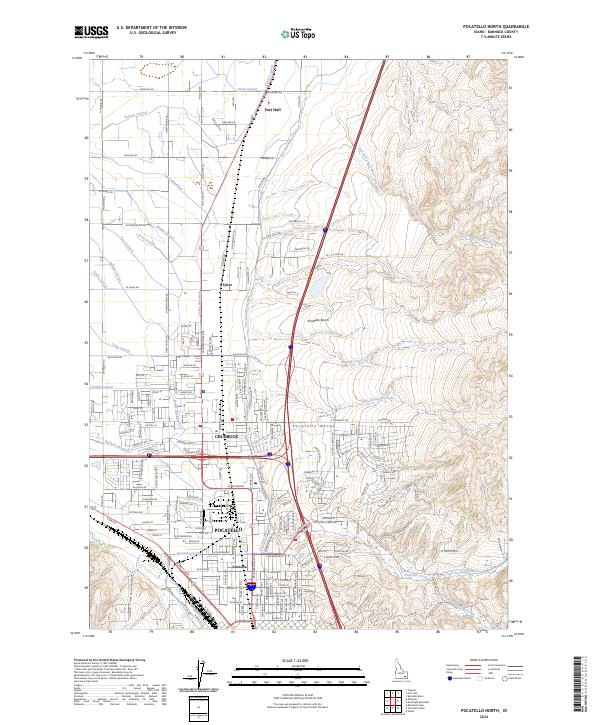 Pocatello North topographic map thumbnail
