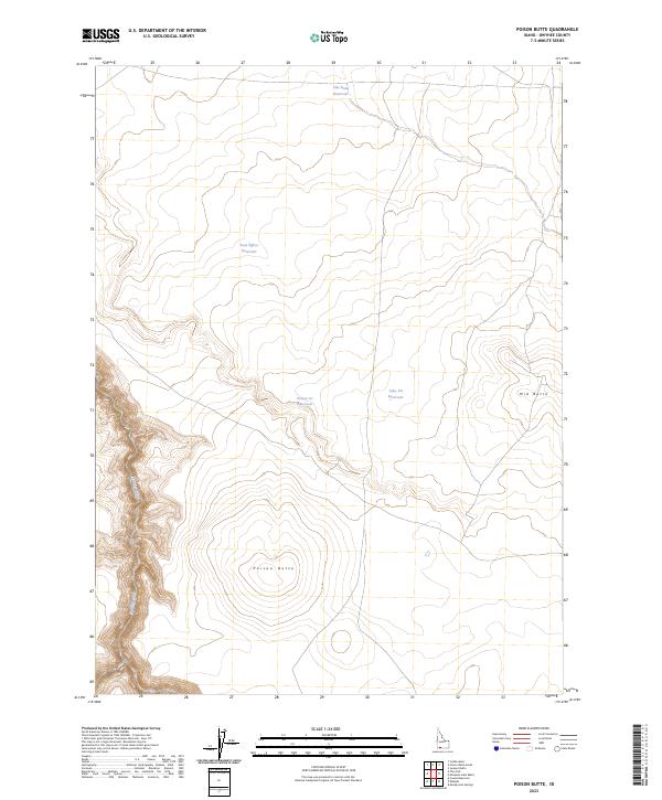 Poison Butte topographic map thumbnail
