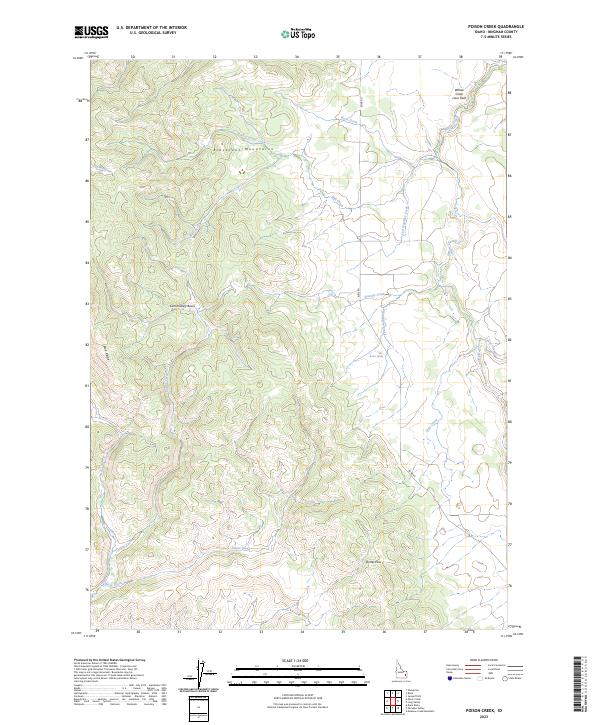 Poison Creek topographic map thumbnail