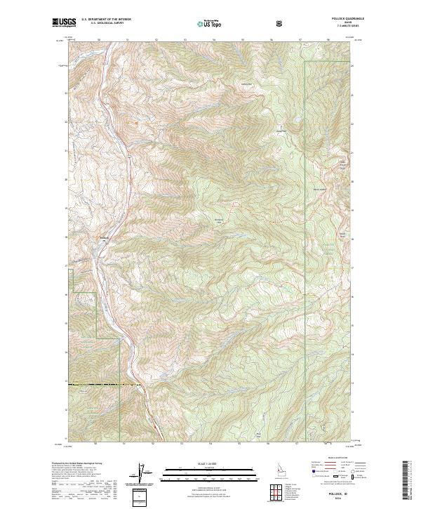 Pollock topographic map thumbnail