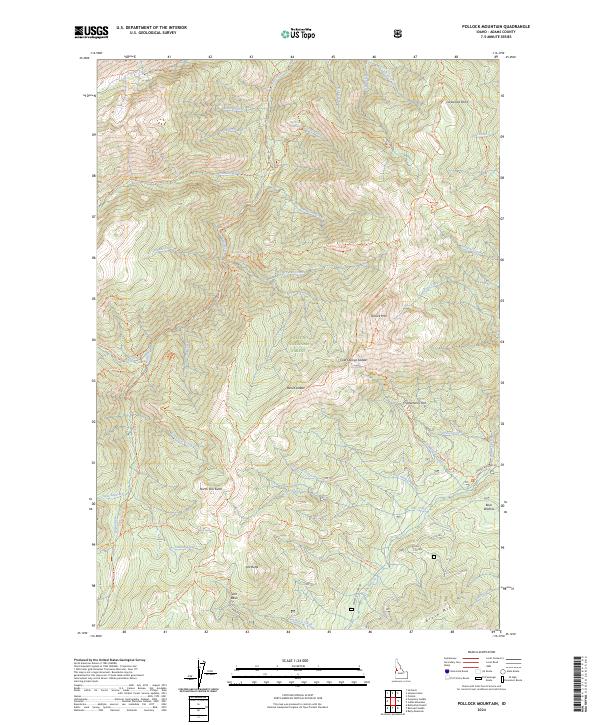 Pollock Mountain 2024 topographic map thumbnail