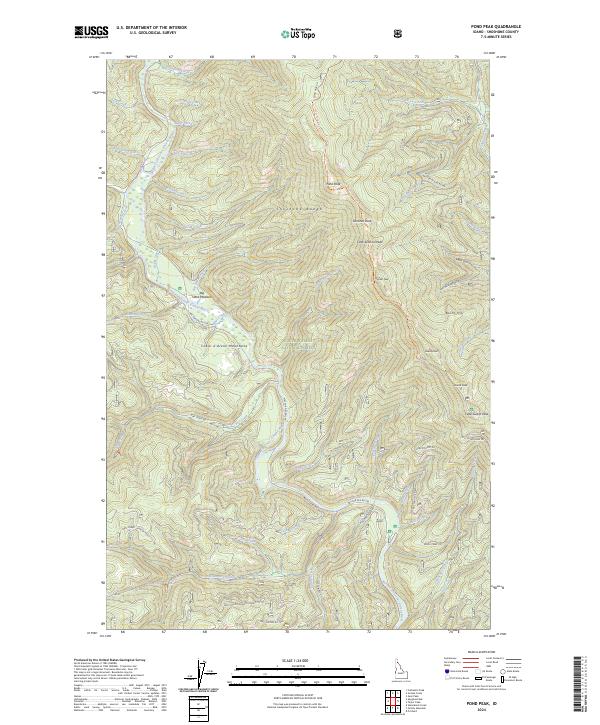 Pond Peak topographic map thumbnail