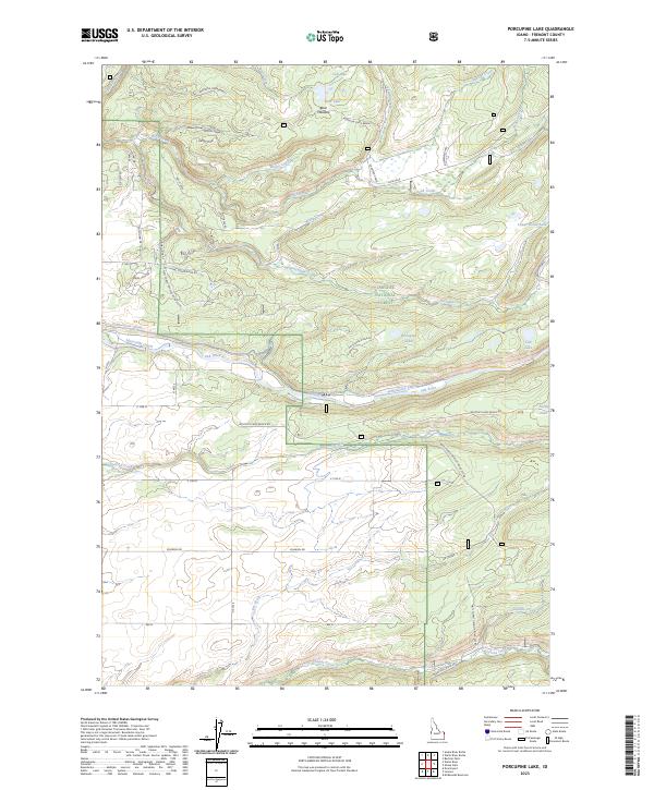 Porcupine Lake topographic map thumbnail