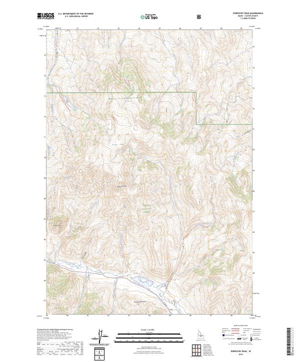 Porphyry Peak topographic map thumbnail