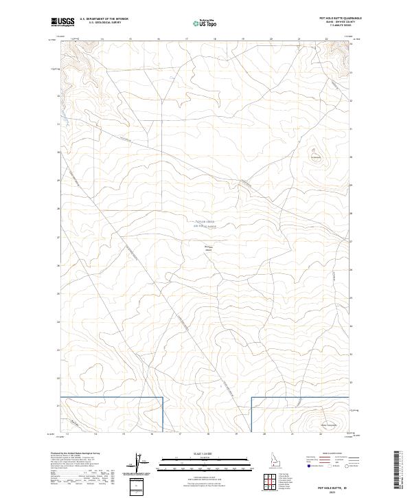 Pot Hole Butte topographic map thumbnail