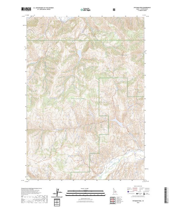 Potaman Peak 2023 topographic map thumbnail
