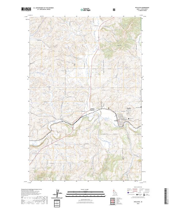 Potlatch topographic map thumbnail
