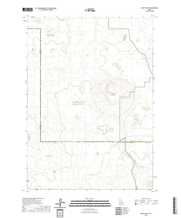 Pratt Butte topographic map thumbnail
