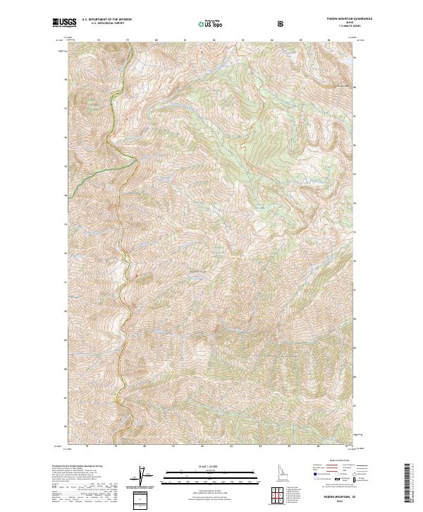 Puddin Mountain topographic map thumbnail