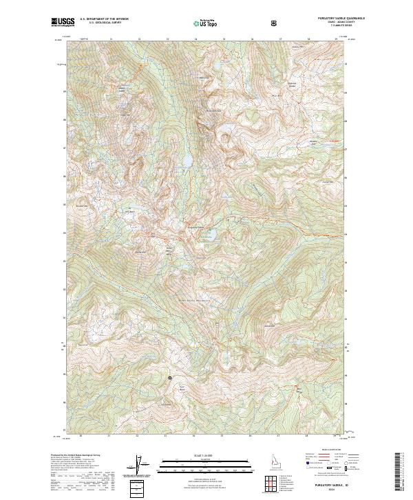 Purgatory Saddle topographic map thumbnail