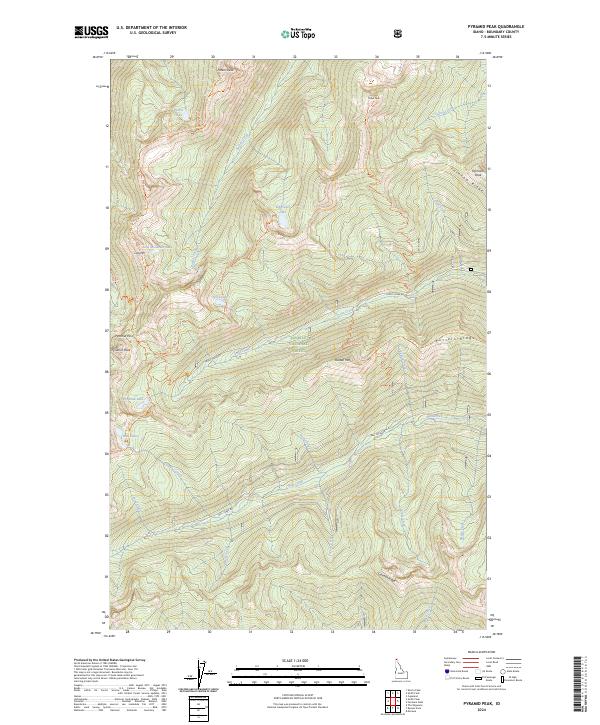 Pyramid Peak topographic map thumbnail