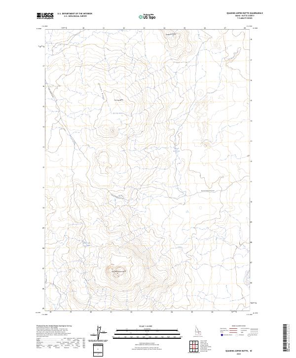 Quaking Aspen Butte topographic map thumbnail