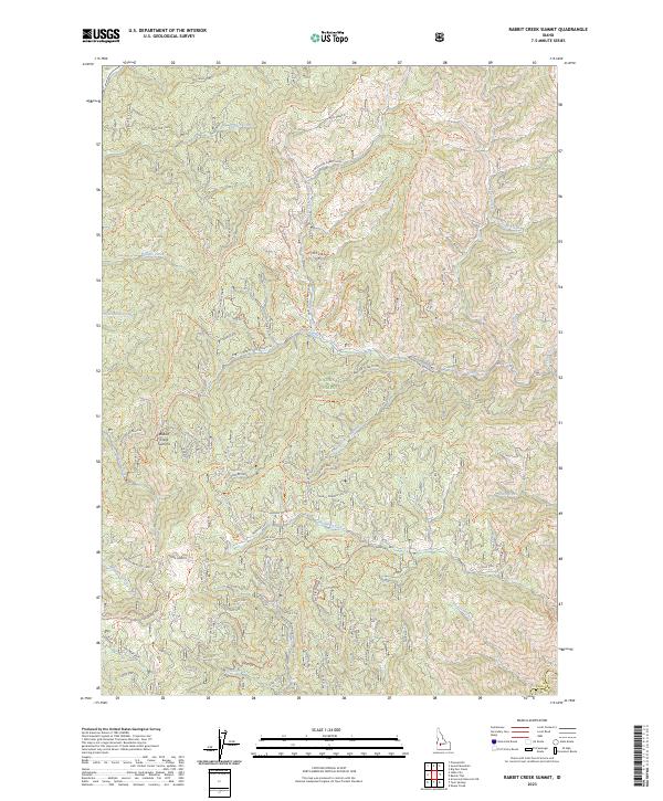 Rabbit Creek Summit topographic map thumbnail