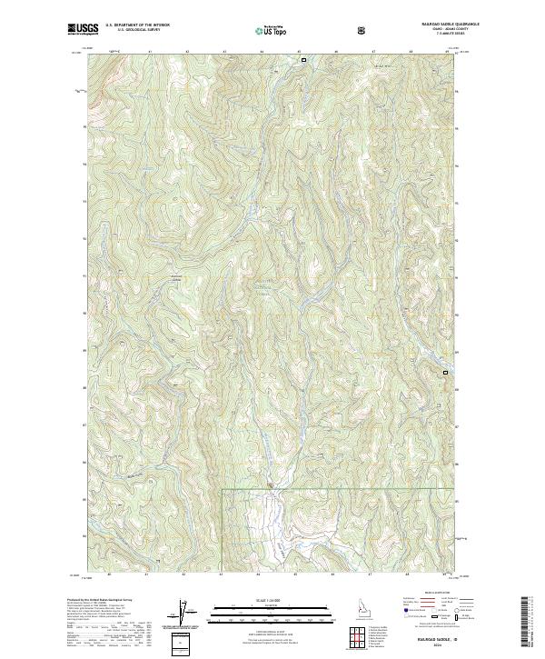 Railroad Saddle topographic map thumbnail